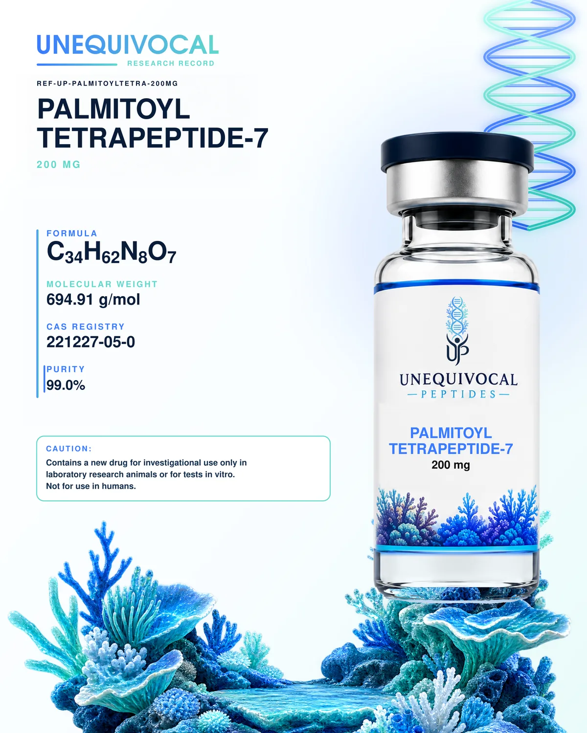 Palmitoyl Tetrapeptide-7, 200 mg