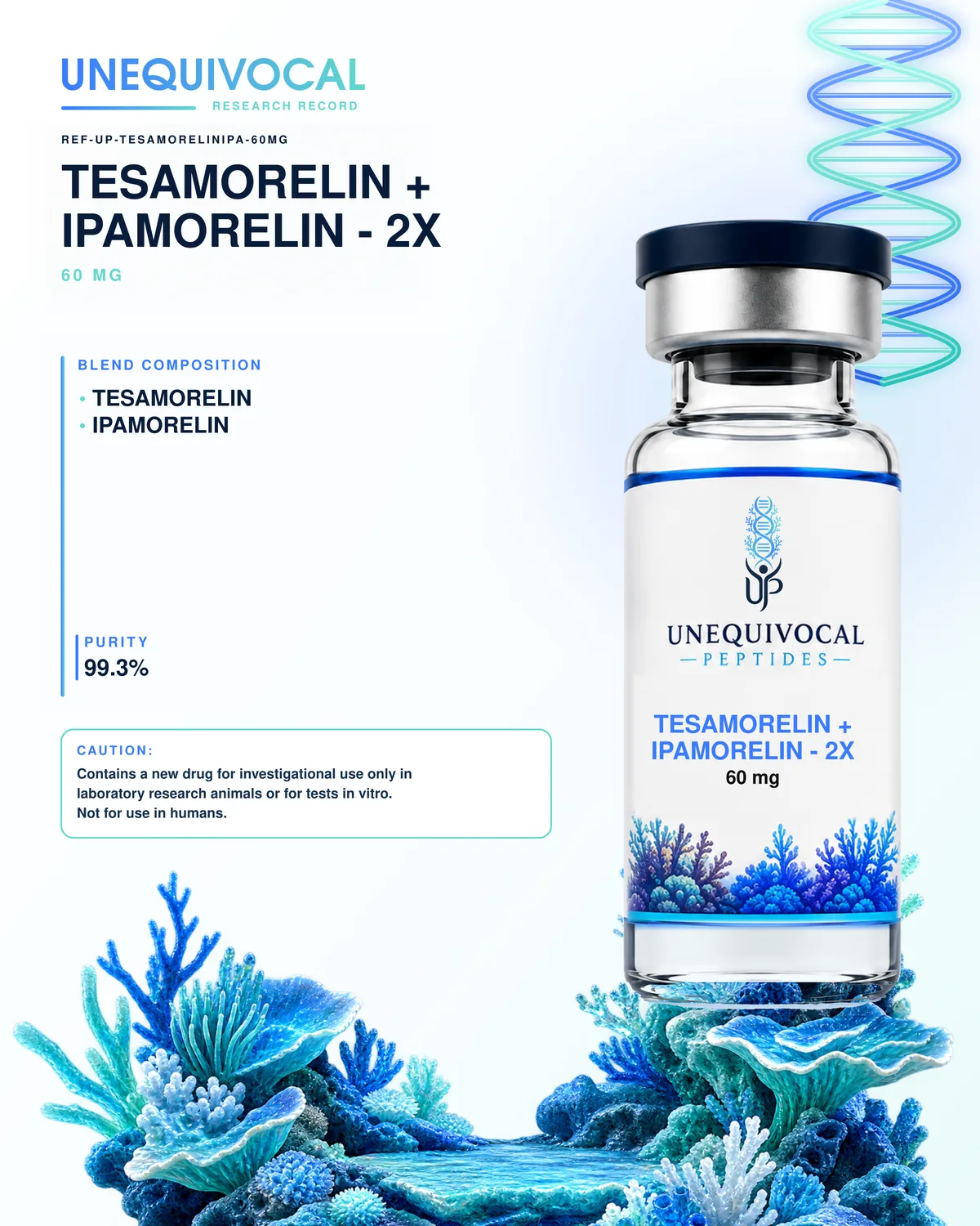 Tesamorelin + Ipamorelin - 2X, 3 mg
